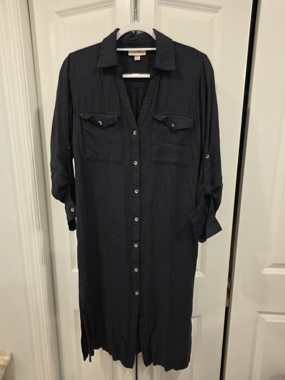 Knox Rose Women’s Black Button-Down Midi Dress